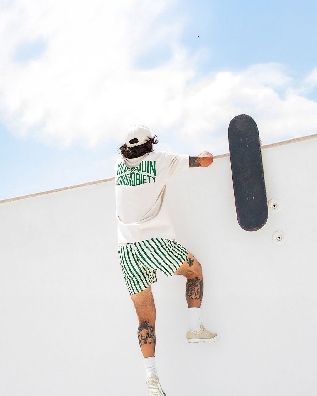 a man skateboarding